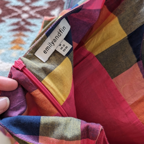 Isobel Dress in Jaipur Plaid Emily and Fin - Picture 3 of 5